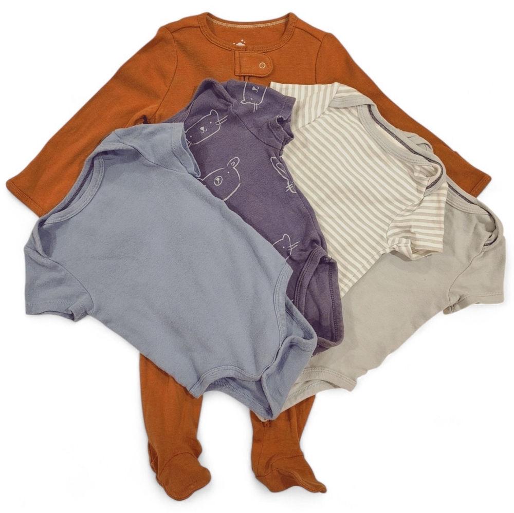 Cloud Island Onesie Bodysuit And Footie Pajama Bundle - 6-9 Months